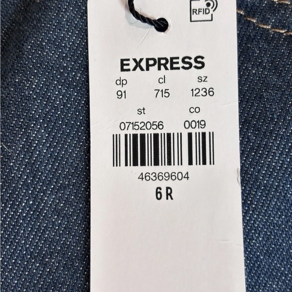 Express Dark Blue Flare Jeans - Picture 3 of 7